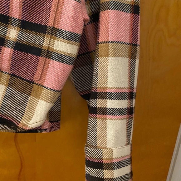 Zara women’s pink plaid overshirt Xs - Picture 7 of 8